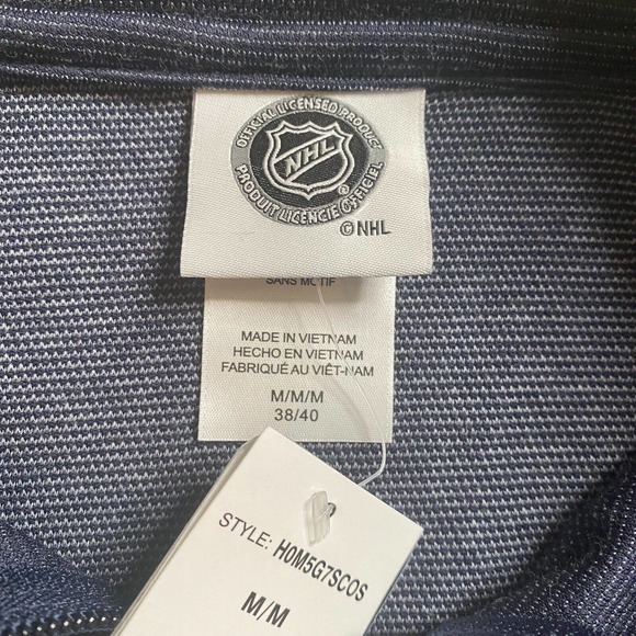 NHL Columbus Blue Jackets CBJ 1/4 Zip Pullover Mens M Two Tone Blue NWT - Picture 6 of 11